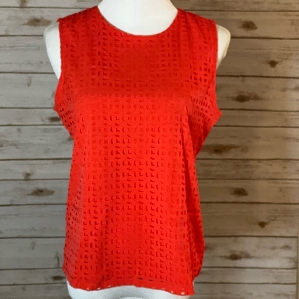 Cynthia Rowley sleeveless laser cut top